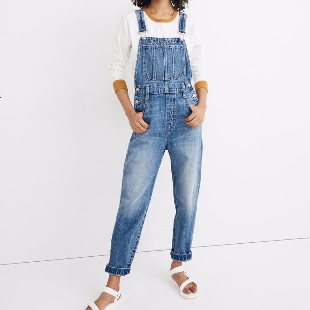 NWT Straight-Leg Overalls in Hickory Wash